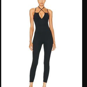 Le Ore Capri Strappy Catsuit in Black Size L